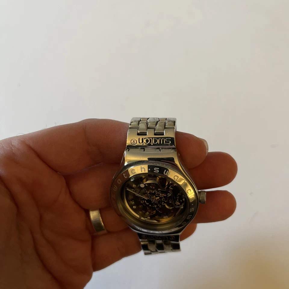 Swatch Irony Skeleton Automatic Men's Watch BODY & SOUL Swiss Made, YAS100G - Image 3 of 4