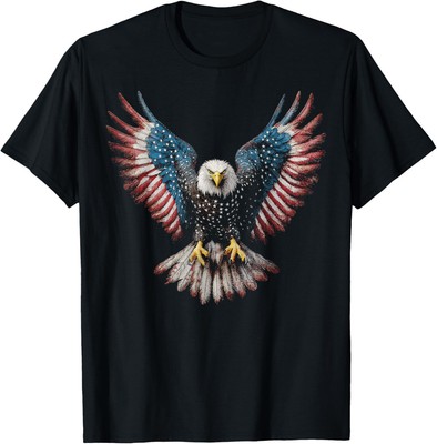 American Flag Bald Eagle 4th of July USA Patriotic Unisex T-Shirt