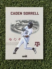 2026 Onit Athlete Caden Sorrell Vestige Insert Texas A&M Aggies Baseball!!!