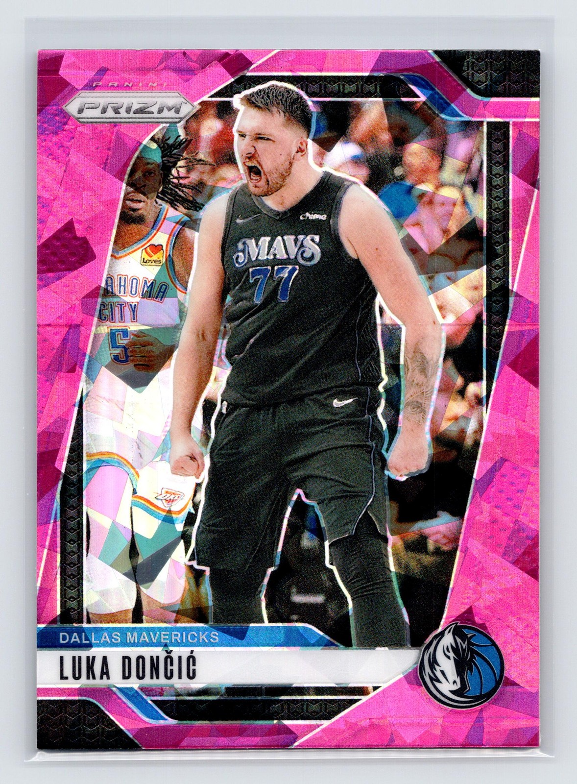 2024-25 Panini Prizm #89 Luka Doncic Prizms Pink Ice