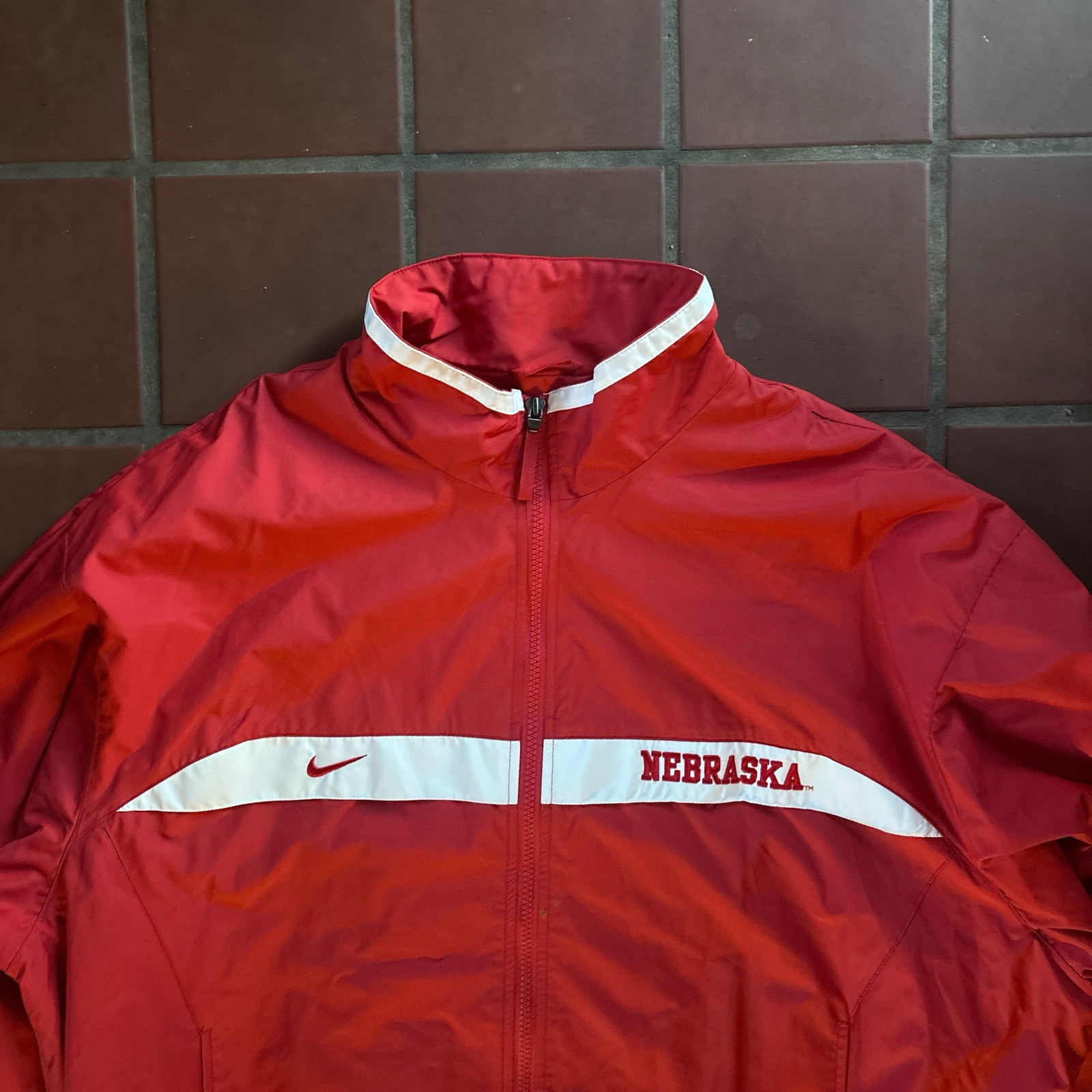 vintage/y2k Nebraska windbreaker jacket