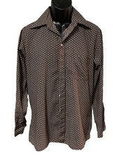 Vintage Retro Brigade arrow european tapered Button Down Shirt Men 15.5 32/33