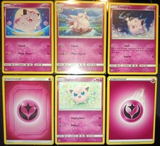 ♥️Pokemon Karten Piepi Pixi Pummeluff FEEN Rosa Clefable + Fee Energie♥️Sammlung