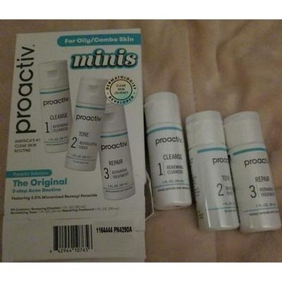 Proactiv Solution 3 Step Acne Treatment Minis, Trial sized, Travel kit, 1 fl oz