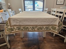 Beautiful thick mint condition French Provencal Tablecloth Olive design 93x52