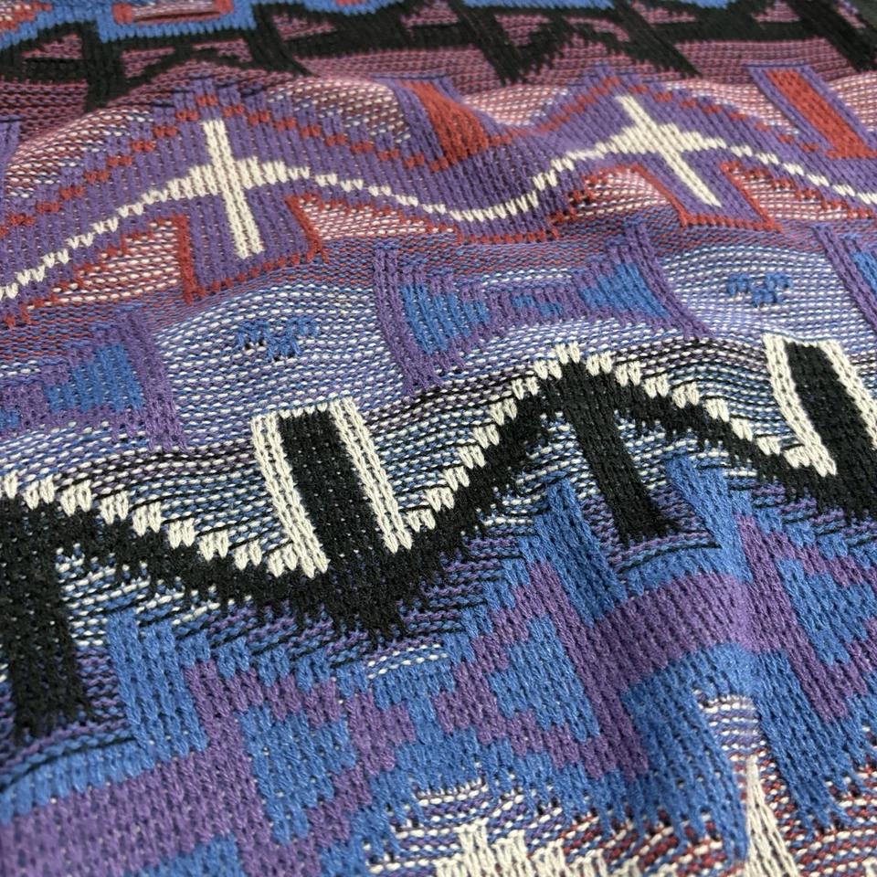 1980s Vintage Explosive Styling Saturdays Knit Sweater Vibrant Size Large - Image 4 of 4