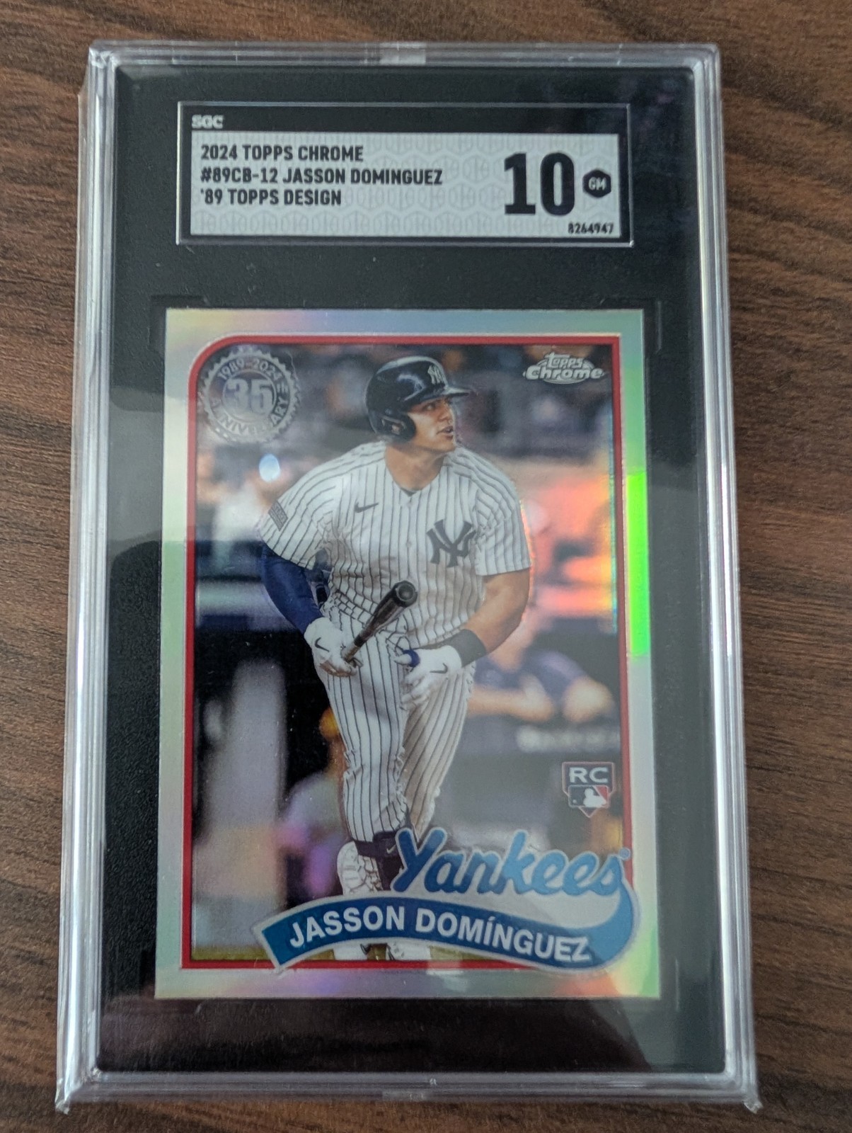 2024 Topps Chrome Jasson Dominguez 89 Design RC Refractor #89CB-12 SGC 10 Yanks