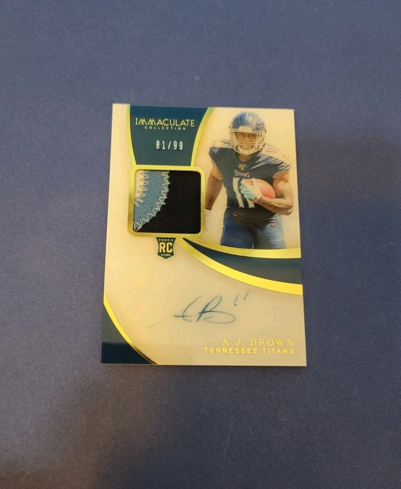 🔥🔥A.J. Brown 2019 & 2020 Panini Immaculate Patches & Autos. (4) Card RC Lot - Image 3 of 4