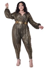 Brand New Gold Disco Queen 1970's Plus Size Costume