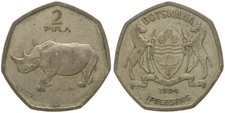 Botswana 2 Pula 1994 - Rhino Ipelegeng