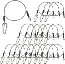 1/8" Stage Light Cables 20 Pack, 2ft Safety with dia 20pcs