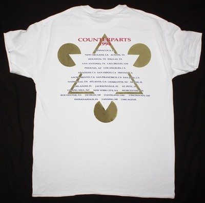激レア！Rush Tシャツ 1994ツアー RUSH COUNTERPARTS TOUR 1994 WHITE T-SHIRT TARIFFS INCLUDED | eBay