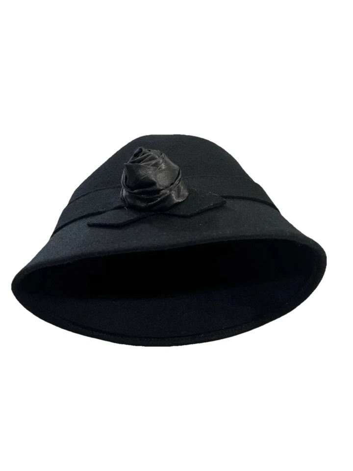 Gymboree девочки ясельного возраста 100% шерсти Роза Cloche шляпа (черный/4T-5T) - Изображение 4 из 4