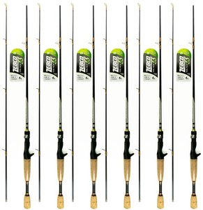 (LOT OF 6) ZEBCO 33 GOLD MICRO 5' UL 33GC502UL 2PC CASTING ROD 21-10433