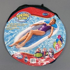 SwimWays SPRING FLOAT Comfortable Mesh POOL LOUNGE 66" x 40" Blue/Light Blue