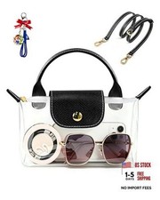 Clear Bag for Stadium Events, Small Clear Crossbody Purse Handbag Black Clear