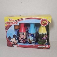 Disney Junior's MICKEY MOUSE  Friends Bowling Set 6 Pins , 1 Ball Toy NEW