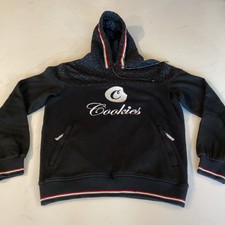 Cookies Black Long Sleeve Hoodie Pullover Sweatshirt MENS Medium WARM SOFT