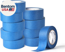 10 Rolls Painters Tape 2 Inch Bulk Painter Tape Blue Wide Roll, Blue Masking Tap