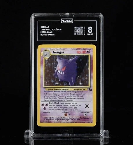 Pokémon TCG Gengar Fossil 5/62 Holo Rare 1999 Wizards TAG Graded