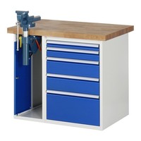 Rau Werkbank Modell 7511 Mit 5 Schubladen Und Schrank Bxtxh 1000X700X840Mm