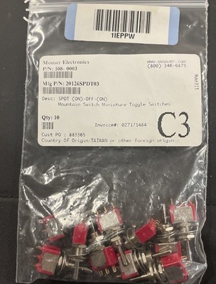 Mountain switch miniatures toggle switch 10 pack