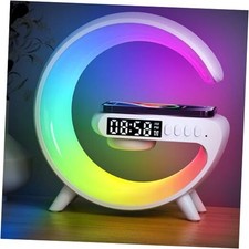 Mini LED Table Lamp with 4-in-1 Wireless Charger, Night Light, Sunrise White