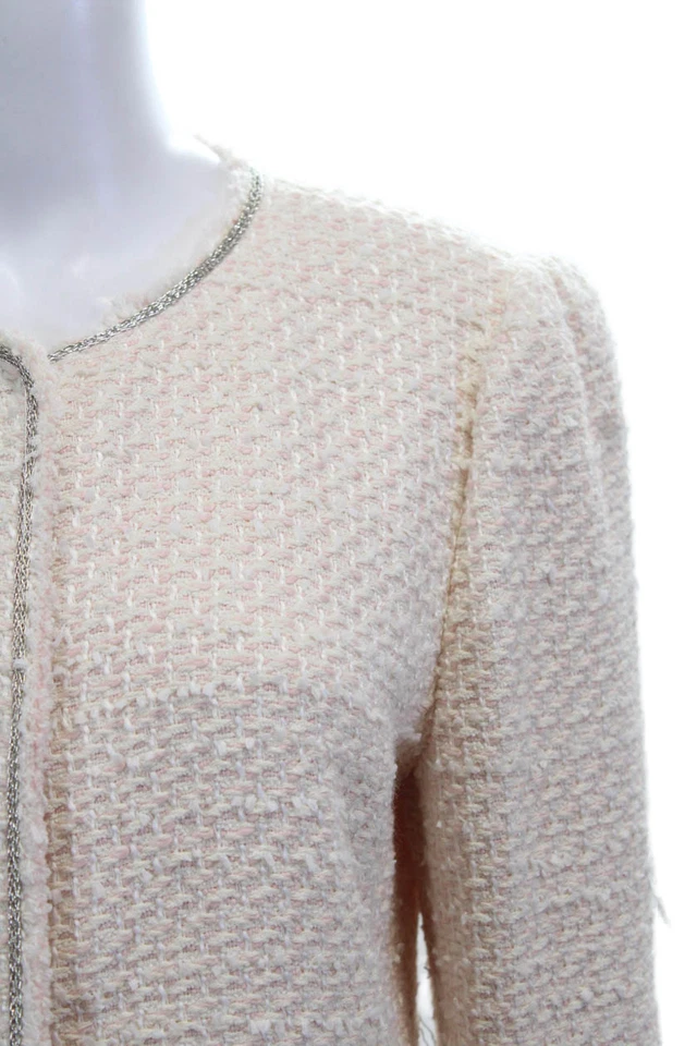 Blazer Rebecca Taylor Mujer Beige Manga Larga Cuello Redondo 36 Busto Talla 10 Foto 2 de 4