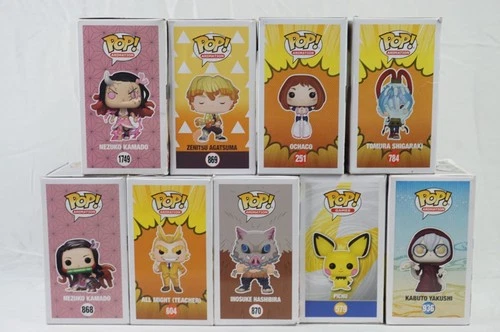 Funko Pop! Vinyl Figures Set Of 9 Demon Slayer/My Hero Academia/Naruto & Pokémon