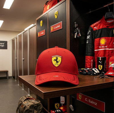 PUMA Scuderia Ferrari F1 Racing Cap Italian Stripe Adjustable Hat NWT