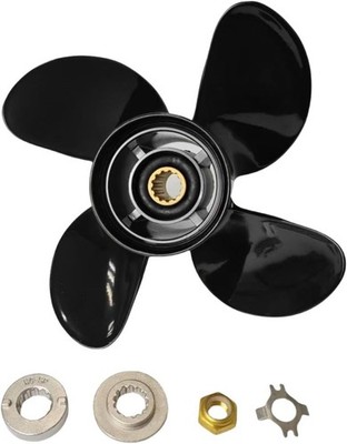 Aluminum Propeller 10.3x13 in RH 13 Spline 4-Blade for Mercury 48-8M8026630