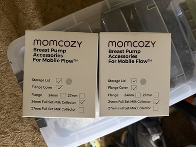 2 NEW Momcozy Mobile Flow 24mm Full Set Milk Collectors/Storage Lid/Flange Cover