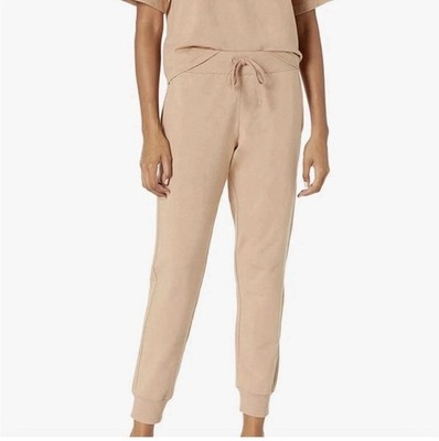 The Drop Women's Grace Supersoft Stretch Rib Cuff Jogger, Praline, XXS NEW R2
