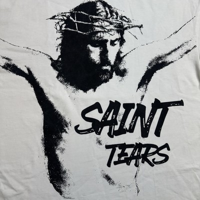SAINT TEARS XXXL Tシャツ Rare Saint Michael x Saint Tears White Jesus T-Shirt Adult Size XL