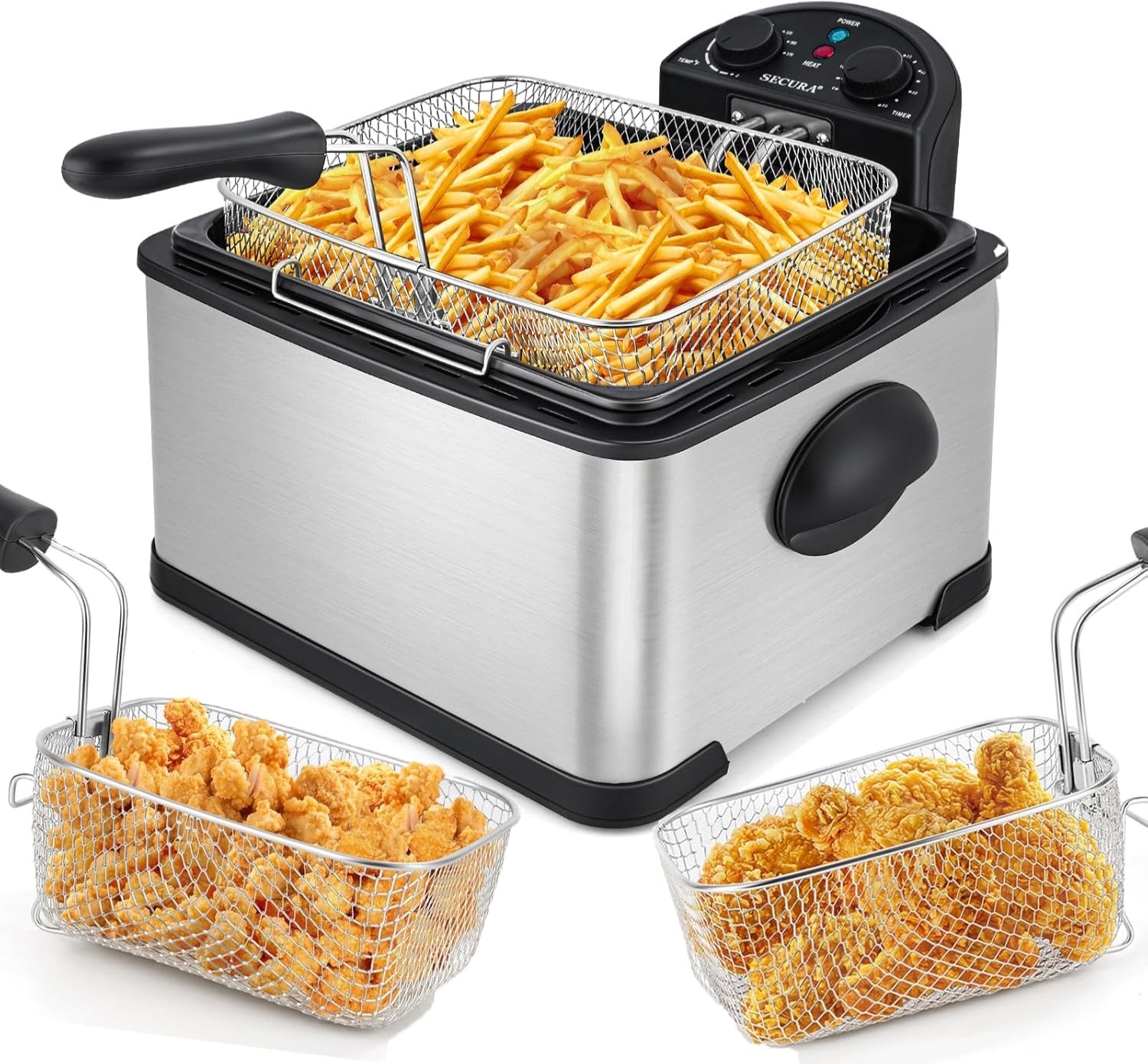 4l Triple Basket Timer Fryer