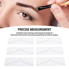 100 Sheets Disposable Eyebrow Ruler Stencils Stickers for Symmetrical Shaping