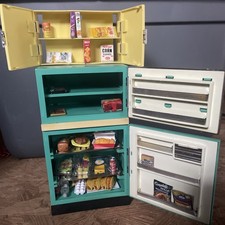 Deluxe Reading MCM Doll Dream Kitchen Refrigerator & Food 1960's Toys