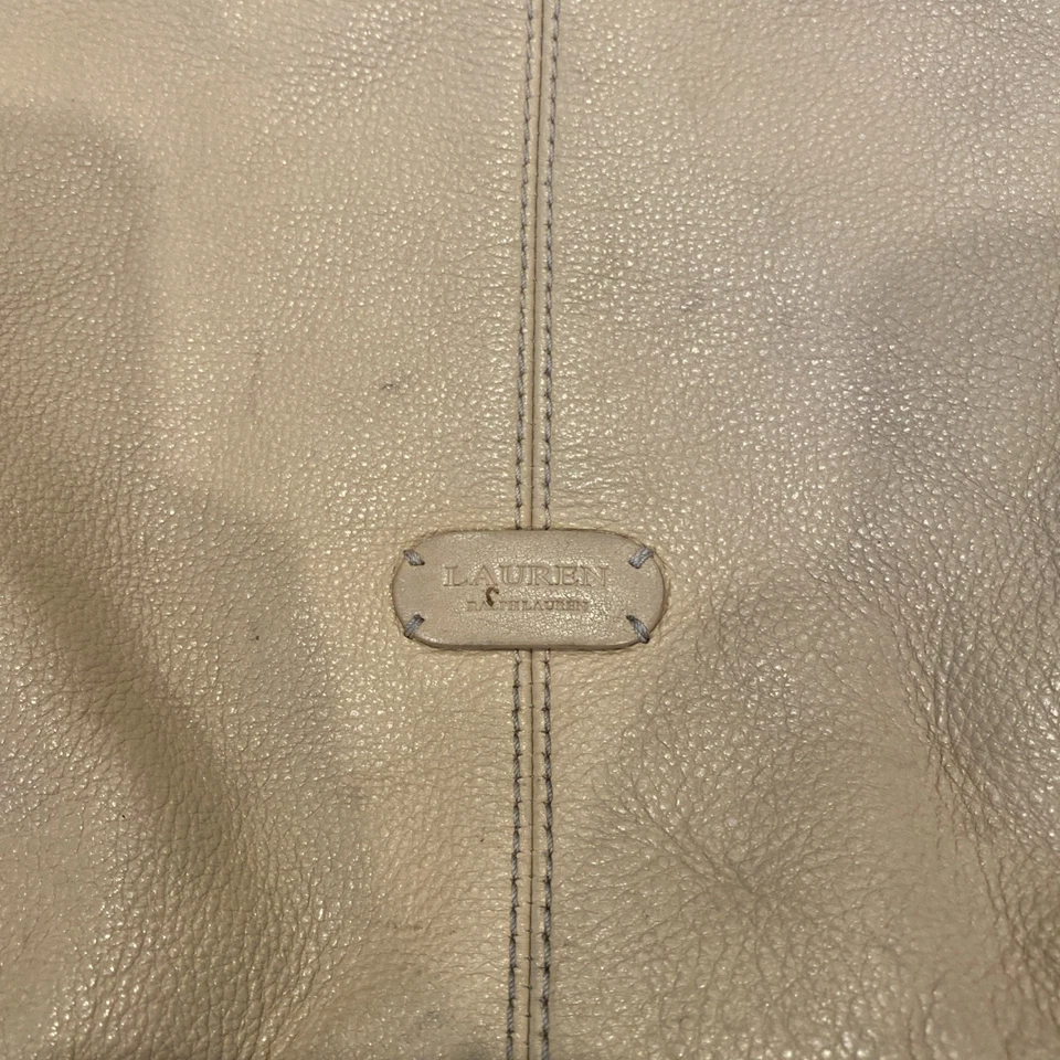 Bolso de Hombro Hobo Lauren Ralph Lauren Indian Cove Gamuza Cuero Negro Foto 4 de 4