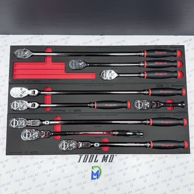 Snap-on Tools 9pc 1/2'' Drive RED Soft Grip Ratchet Foam Set 303RT06FR 303RT03FR
