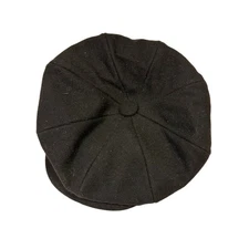 Capas Headwear Wool United Hatters Cap Millinery Vintage Hat Black Newsboy USA