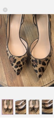 Leopard Print J.Crew Collection Valentina Calf Hair D'Orsay Pumps Size 9 Cheetah