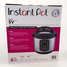 Instant Pot DUO SV 6-Quart 9-in-1 Multi-Use Pressure Cooker With Accessories