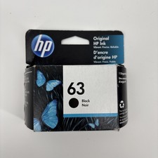 Original Genuine HP 63 Black Printer Ink Cartridge - New In Box OEM