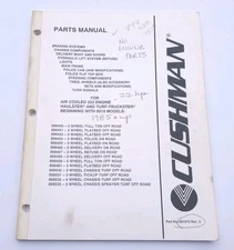 Cushman Parts Manual 222 Engine 8510 Brake Body Haulster Turf Truckster Original