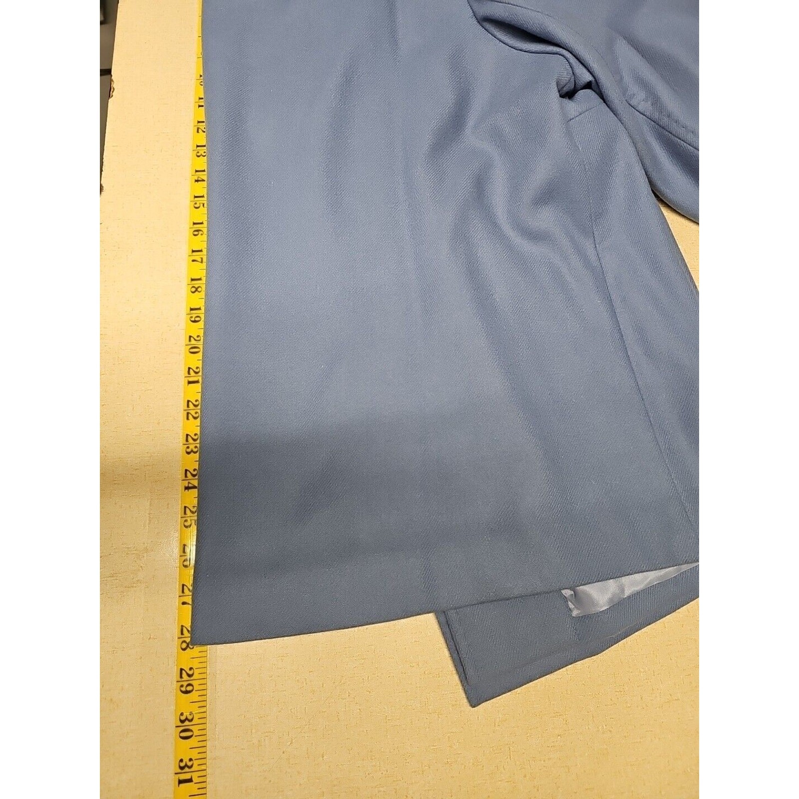 Elana Womens BLUE CASHMERE Wool Blend BLAZER Jacket Size 18 Open Front Office