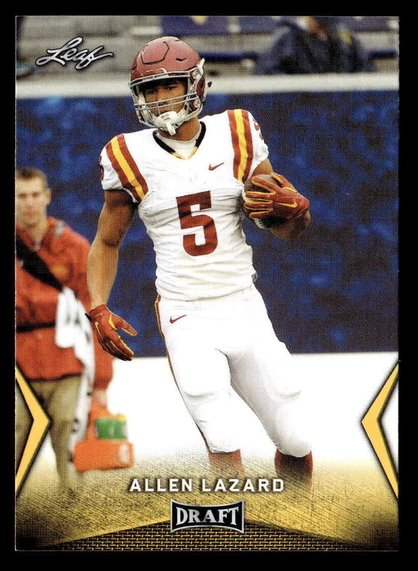 Allen Lazard 2018 Leaf Draft Gold Rookie Card #02 Iowa State