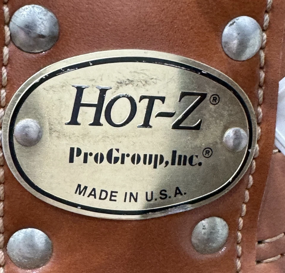 (RARO) Bolsa de carro de golf vintage Hot-Z de cuero verde/tostado divisor de 6 vías cubierta de lluvia Foto 2 de 4