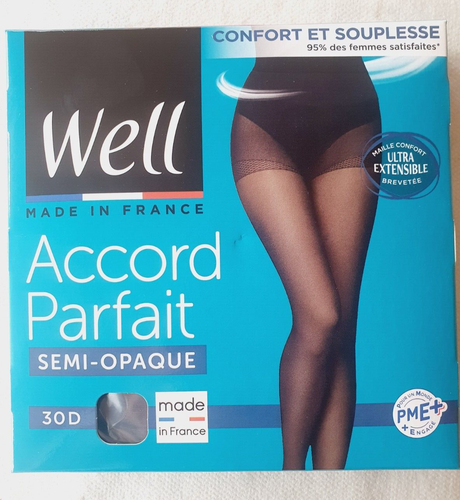 Collant femme voile noir 20D T3 Accord parfait WELL : le collant à Prix