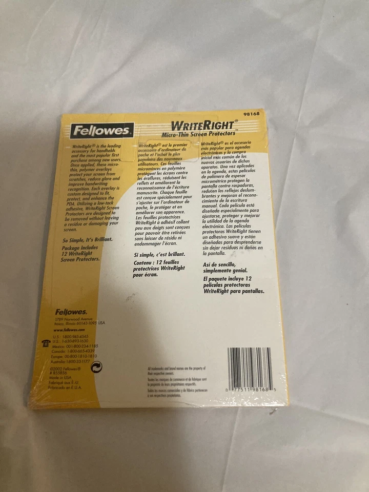 98168 Fellowes WriteRight Micro-Thin Screen Protectors for Palm M130 - Image 2 of 2