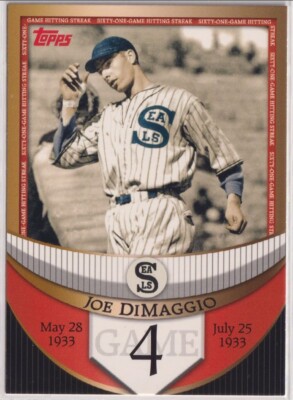 2007 Topps DiMaggio Streak Before the Streak #JDSF4 Joe DiMaggio